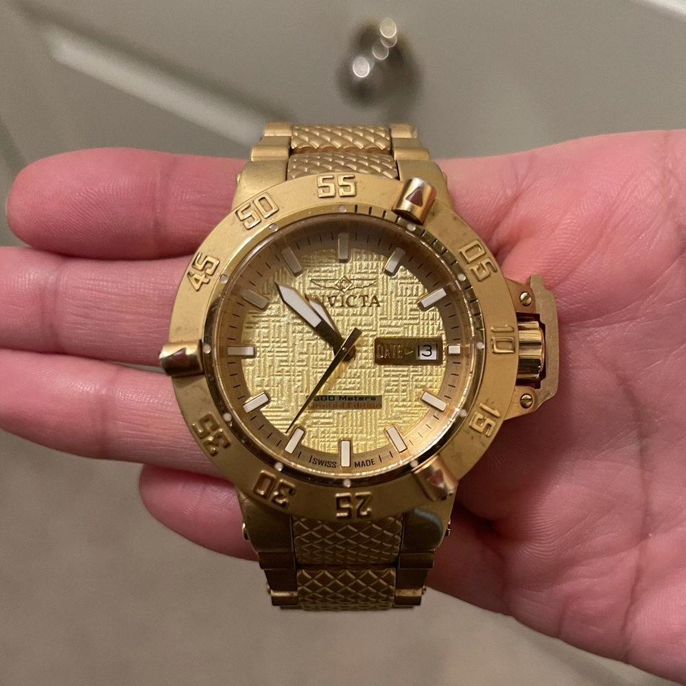 Invicta women’s Subaqua Noma III Chronograph Gold Plated Stainless Steel Watch
